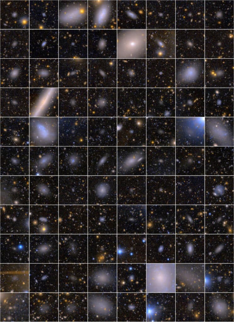 A selection of detected satellite galaxies
