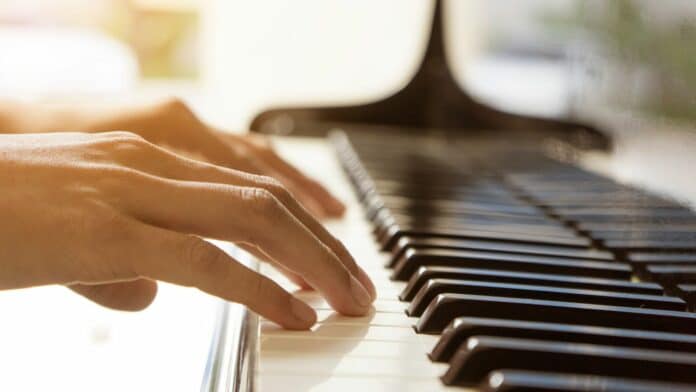 Image showing playing piano