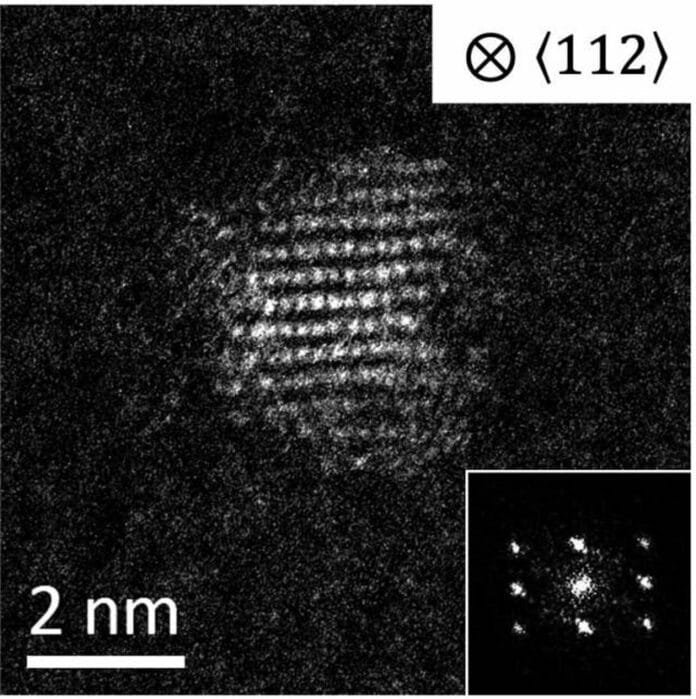 quantum dots, seen through an electron microscope