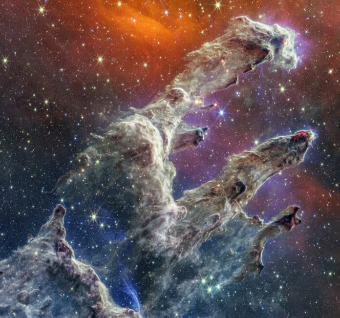 These towering tendrils of cosmic dust and gas