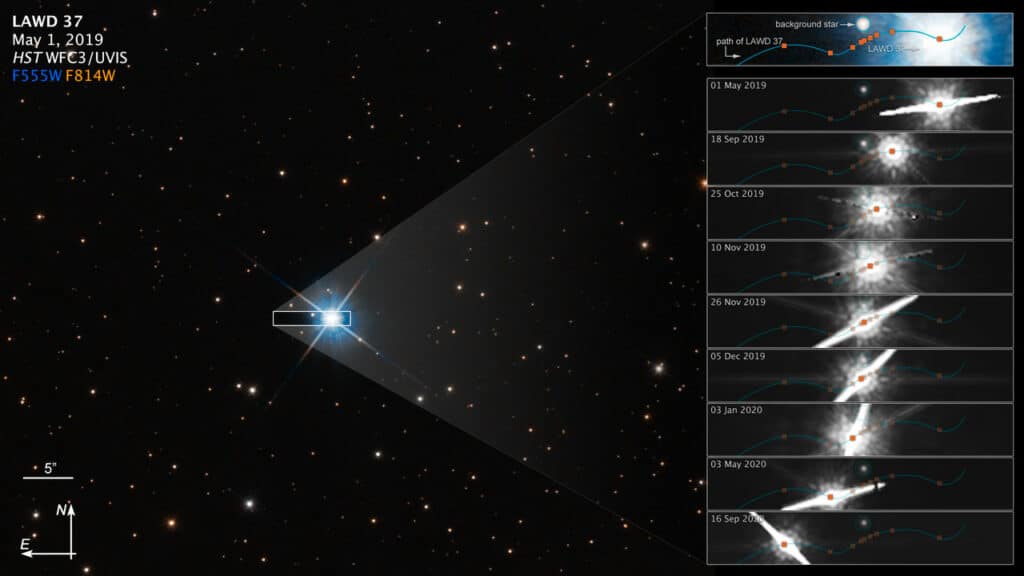 COMPASS IMAGE FOR WHITE DWARF STAR LAWD 37