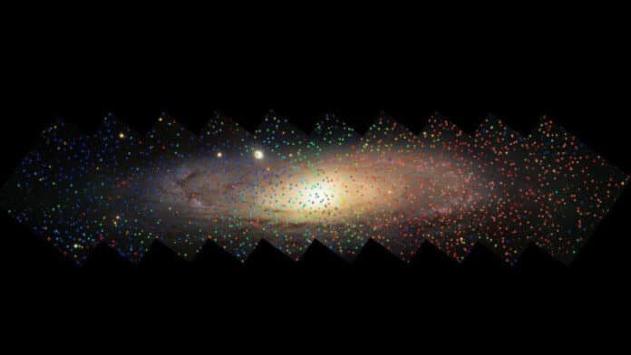 Excerpt of the DESI measurements of the Andromeda Galaxy