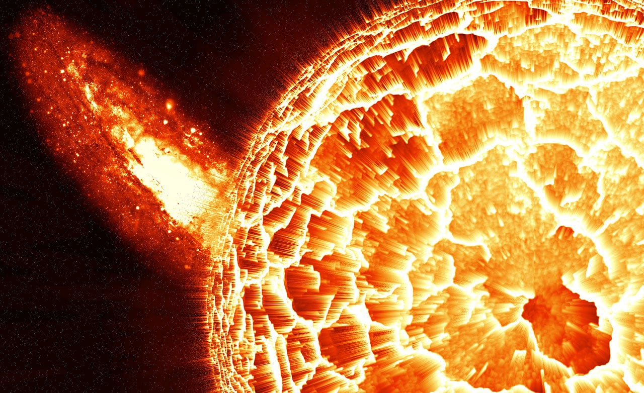 Image showing explosion from sun