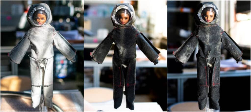 1/6 scale astronaut after applying fabric
