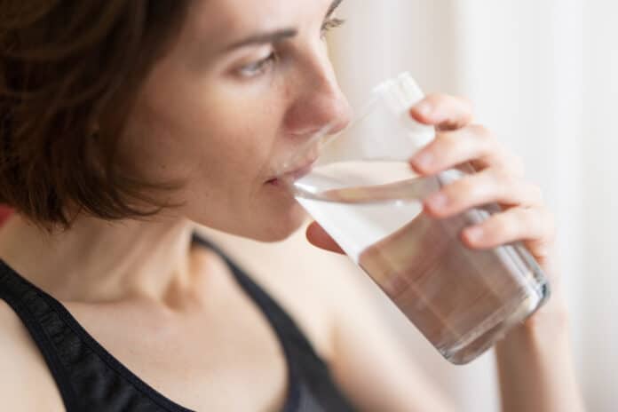 Image showing woman drinking water