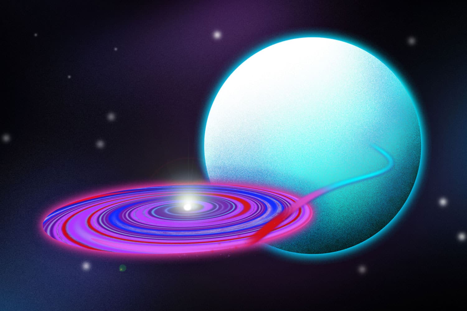 Para astronom telah memetakan angin cakram di sistem bintang neutron yang jauh