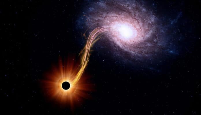 Image showing black hole jet