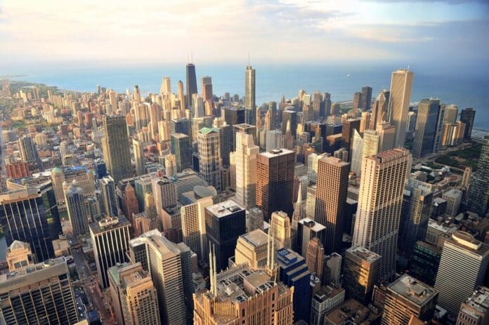 Image showing chicago aerial view