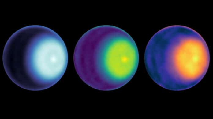 microwave observations to spot the first polar cyclone on Uranus