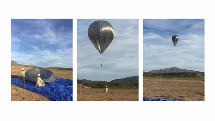 Inflating a solar hot air balloon with an infrasound microbarometer payload