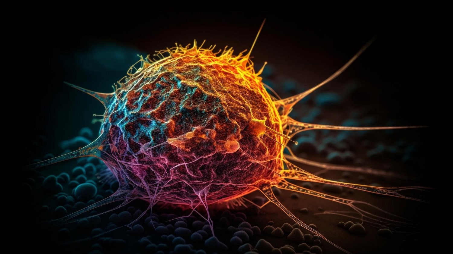 Cancer Cell Is On Top Of A Cell Background Hpv Pictures Background Image  And Wallpaper for Free Download