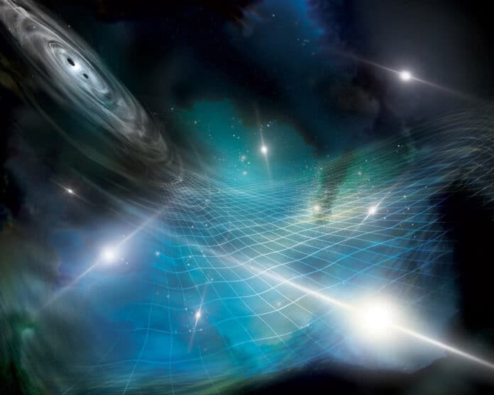 Artist's concept of a collection of pulsars