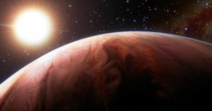 Artist Impression of the exoplanet WASP-76b
