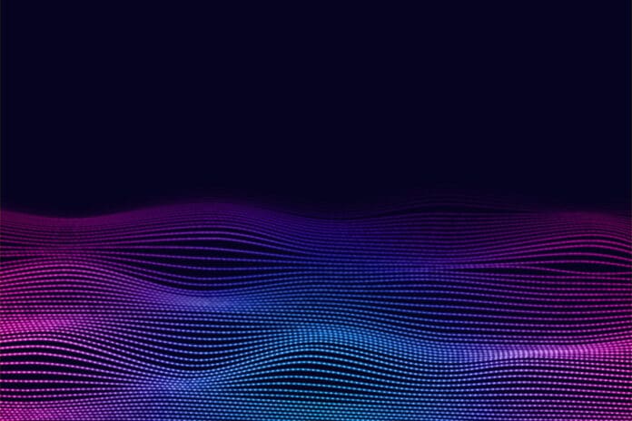 equalizer particles waves background