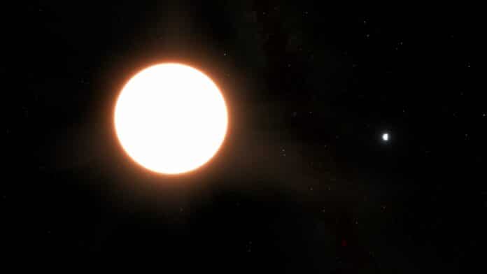Exoplanet LTT9779 b orbiting its host star