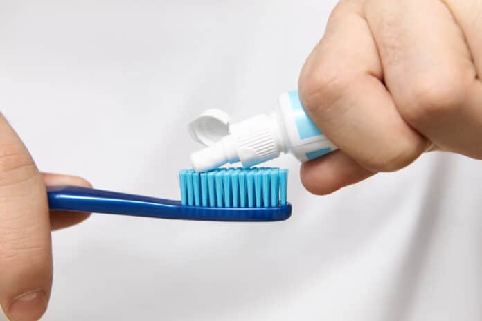 Image showing Brush toothpaste