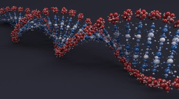 Image showing coloured dna espiral