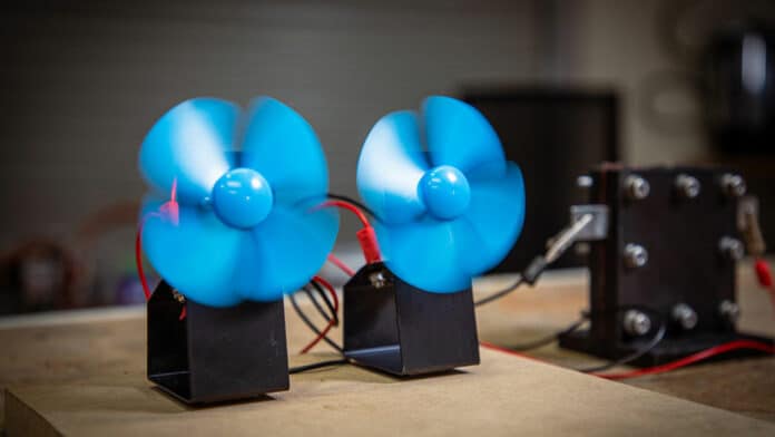 The team has demonstrated the proton battery as a working device that can power small fans for several minutes.