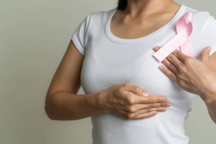 Image showing woman with breast cancer