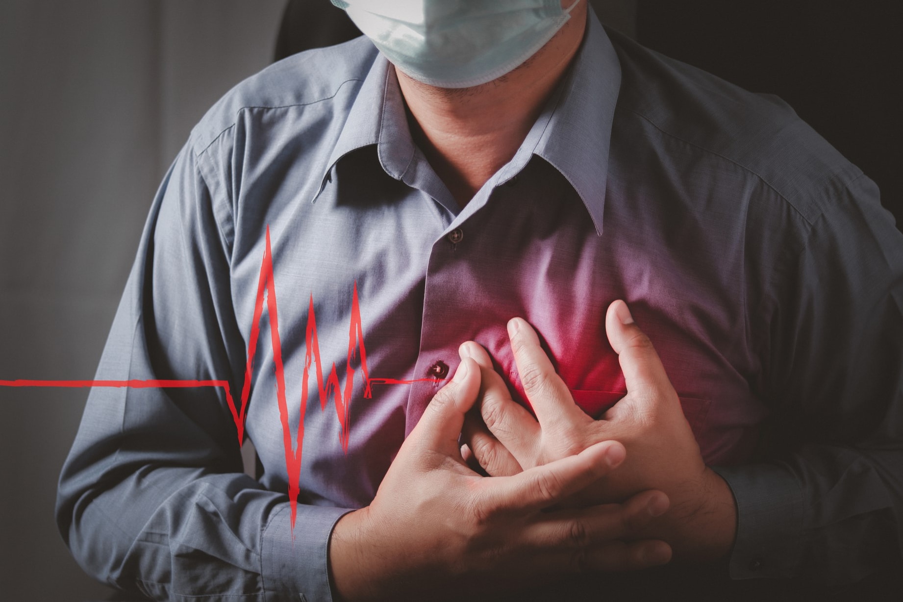 Image showing a man having heart disease