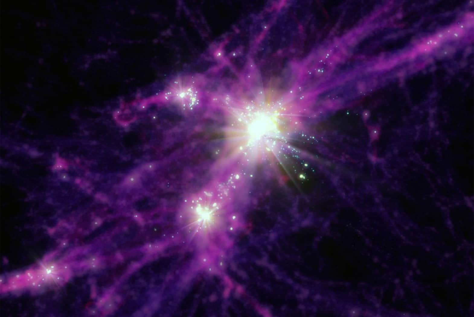 별 형성의 폭발은 우주 새벽의 신비한 밝기를 설명합니다