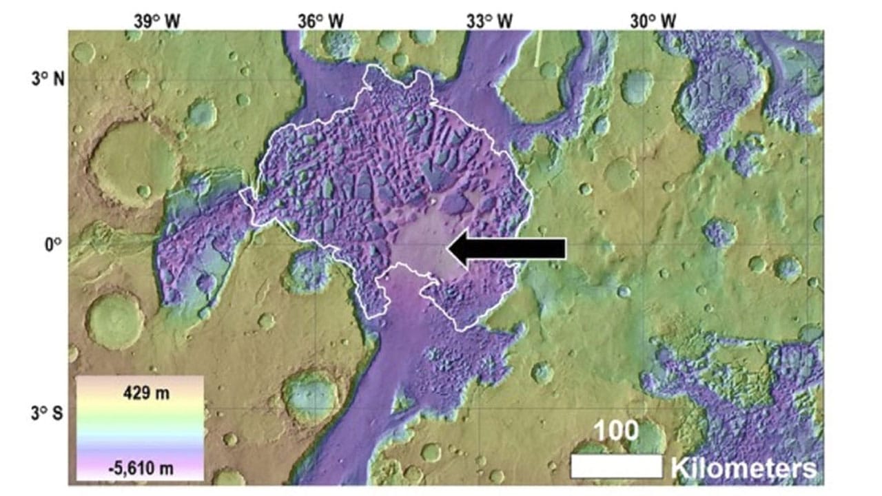 Biofirmas concentradas en un lago de barro prehistórico marciano