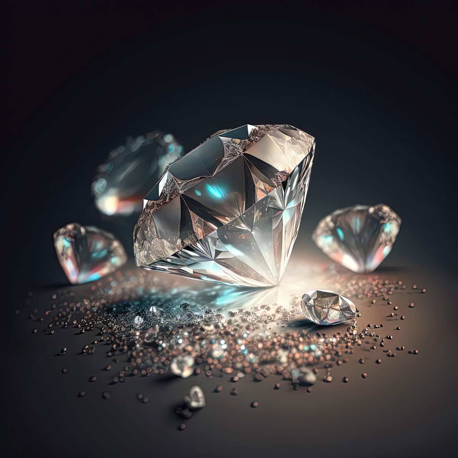 Treasure of shiny diamond background