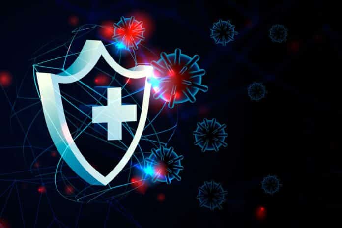 coronavirus protection shield background