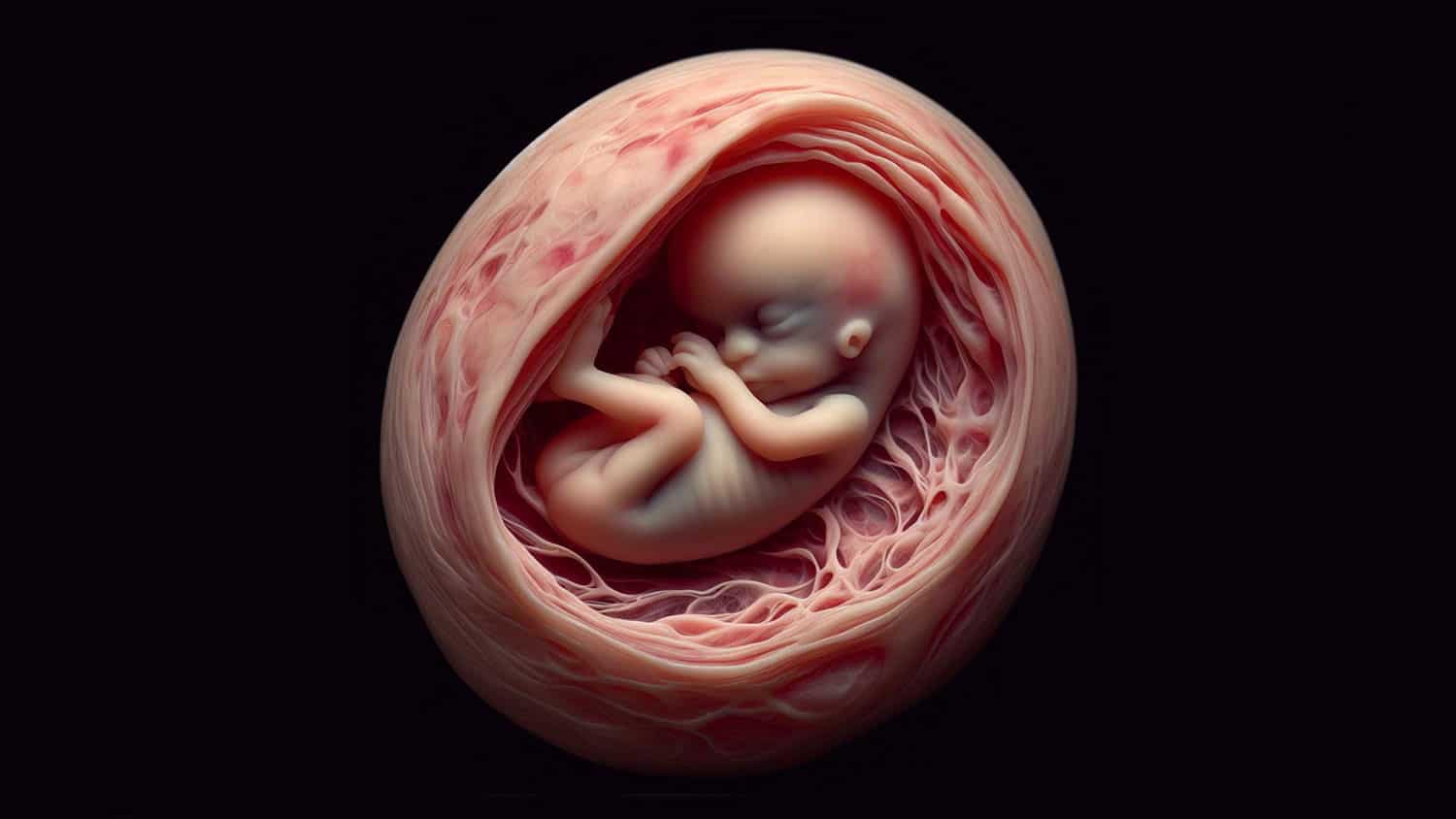 Fetus in the womb of the mother