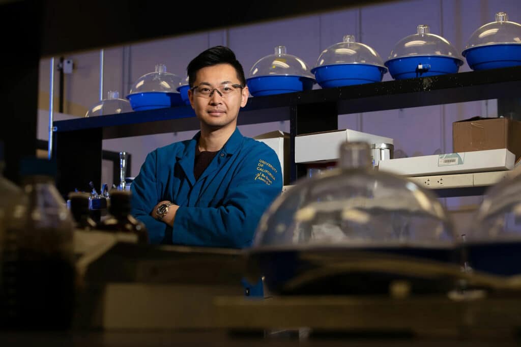 UCR associate research professor Charles Cai, who developed the CELF biomass pretreatment technology.