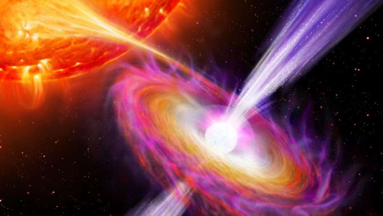 Nuclear explosions on a neutron star feed its jets