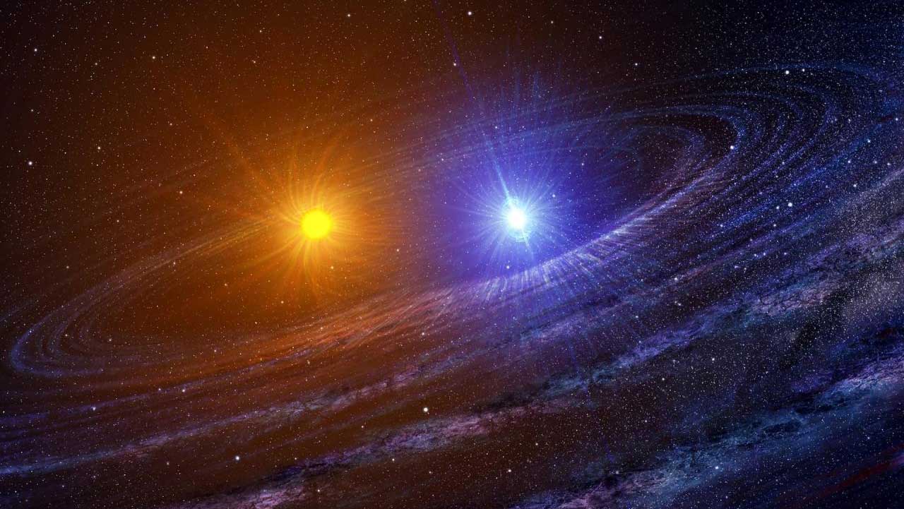 binary system of a red giant star