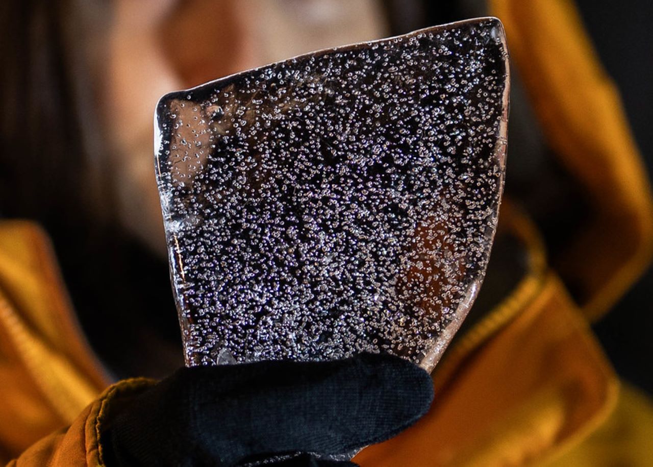 slice from an Antarctic ice core
