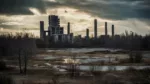 Chernobyl particles Chernobyl exclusion zone with ruins of abandoned pripyat city zone of